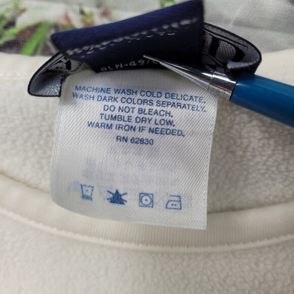 Lands End Ivory Fleece Long Sleeve Top size XL (18-20) - Picture 13 of 14